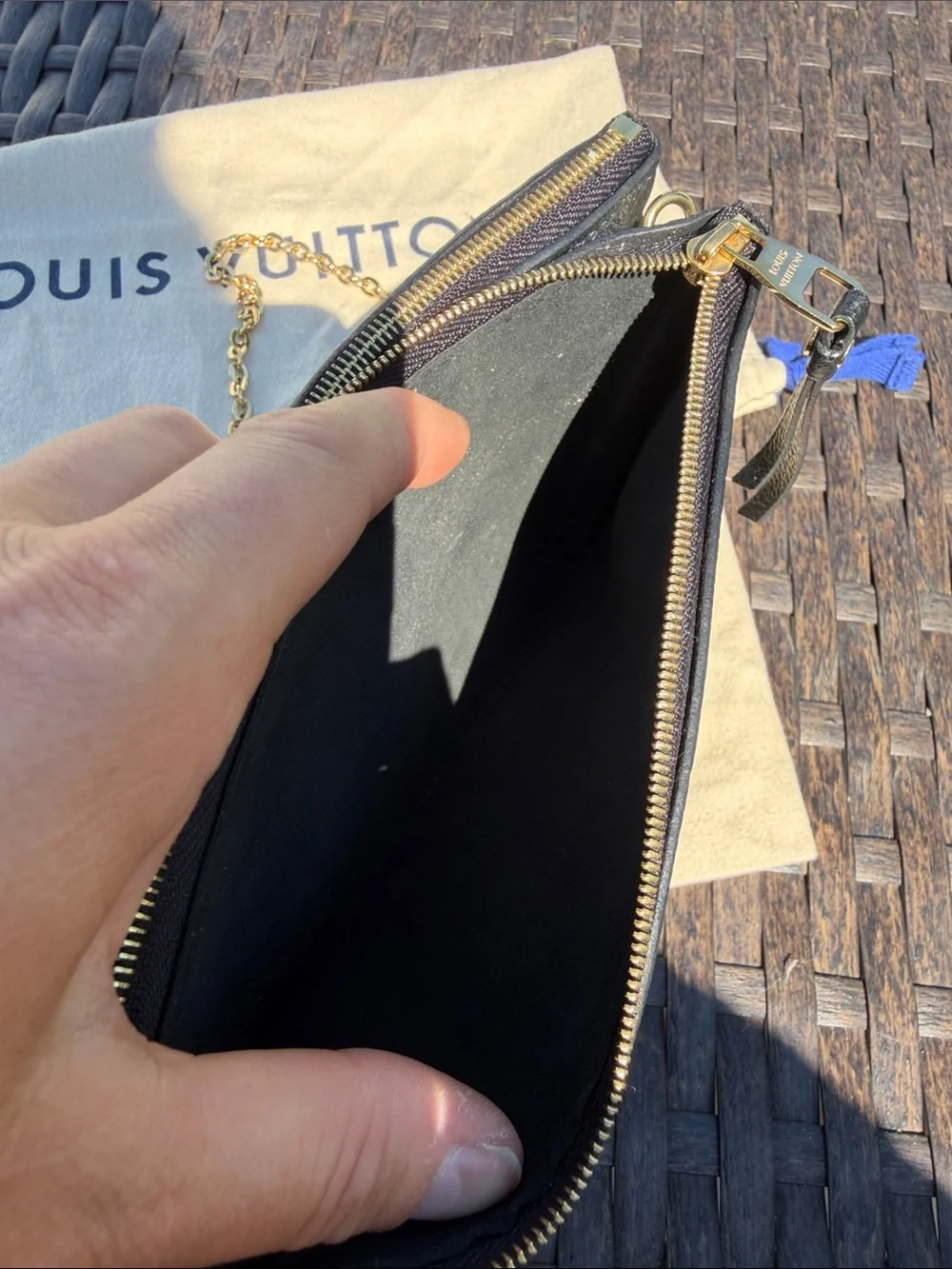 NWOT Louis Vuitton Empreinte Double Zip Pochette - Picture 8 of 9